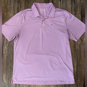 Crown & Ivy Pink & Blue Striped Polo Shirt